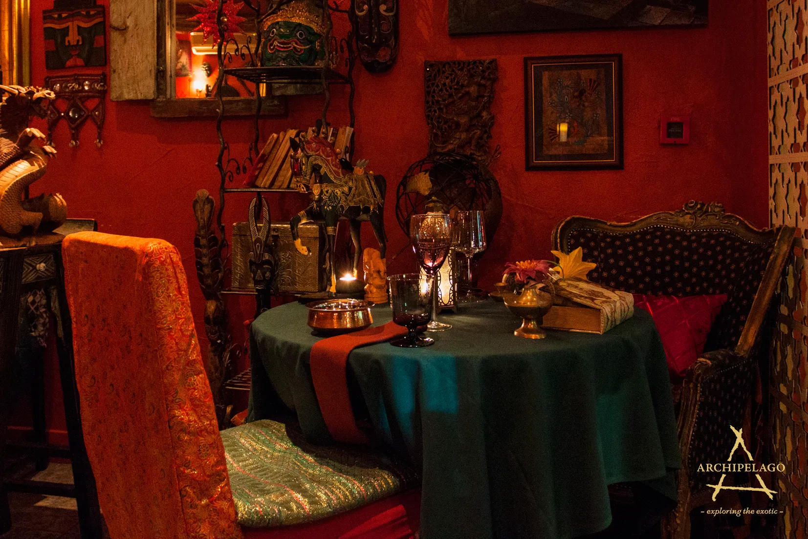 The dining room at Archipelago Restaurant