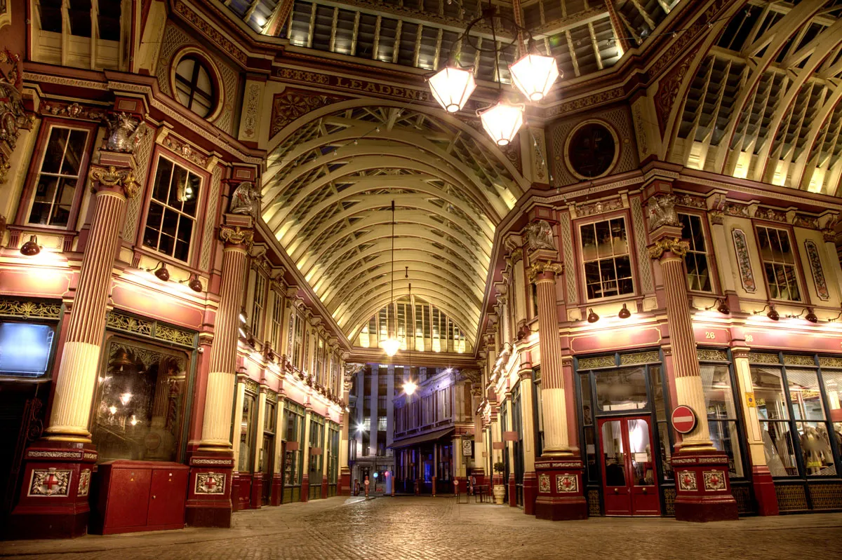 The historic Leadenhall Market setting near Chamberlain’s Restaurant