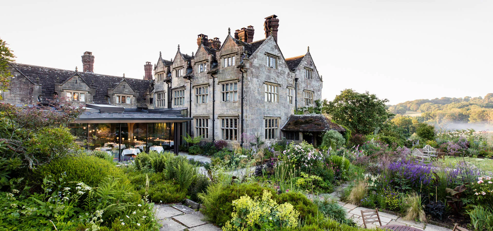 Gravetye Manor and its historic gardens in West Sussex
