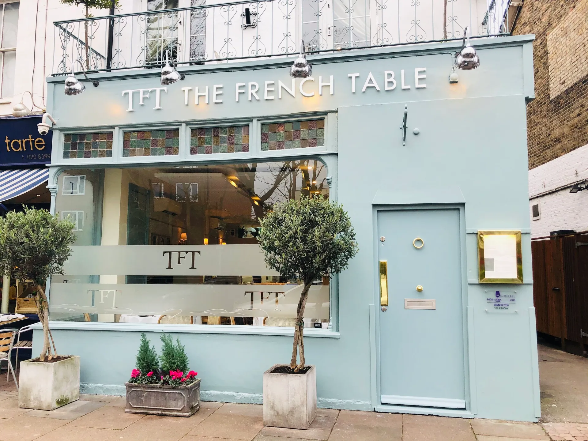 The French Table restaurant front in Surbiton