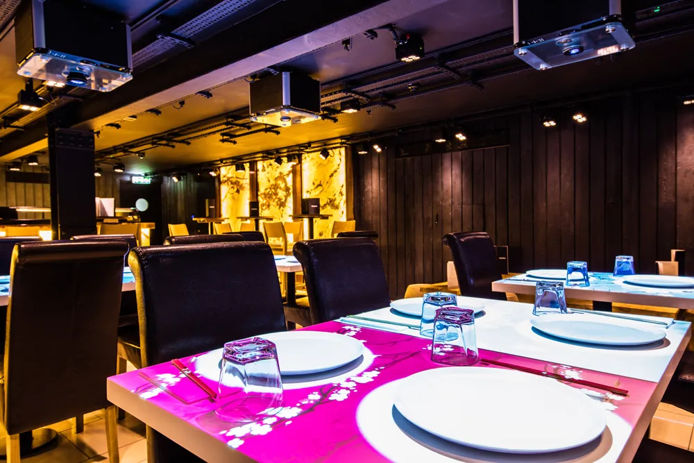 The interactive tables inside Inamo Covent Garden