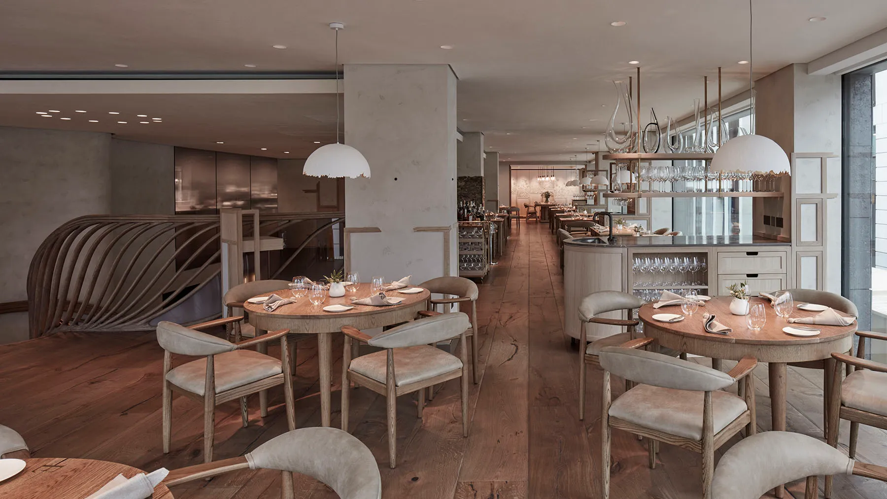 The light-filled dining room at Hide Above in Mayfair