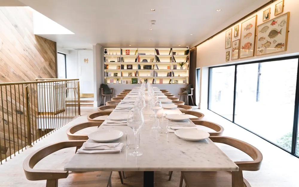 The light-filled dining room at Lurra in Marylebone