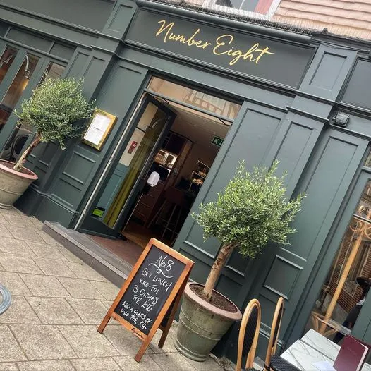 The Number Eight restaurant entrance in Sevenoaks