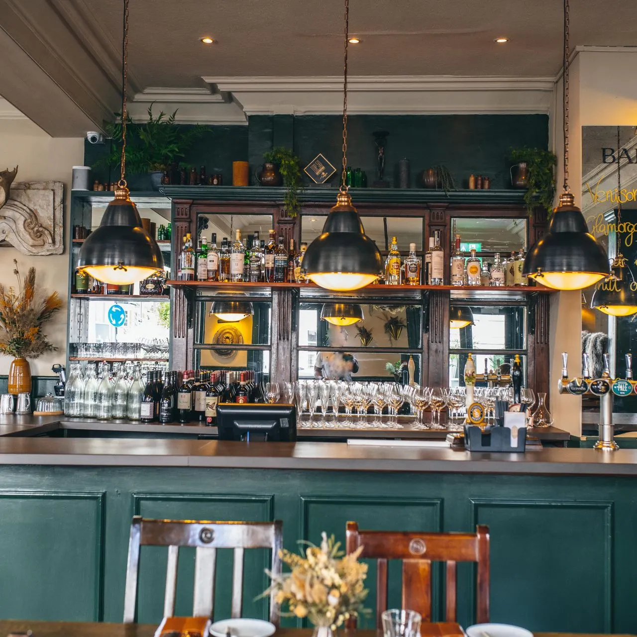 The welcoming bar at The Harwood Arms in Fulham